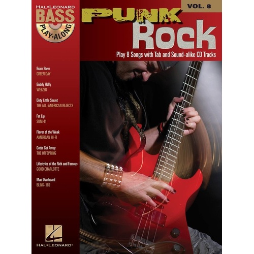 Punk Rock Bass Play-Along Book/CD V8