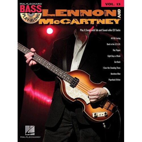 LENNON and MCCARTNEY BASS PLAY ALONG V13 Book/CD