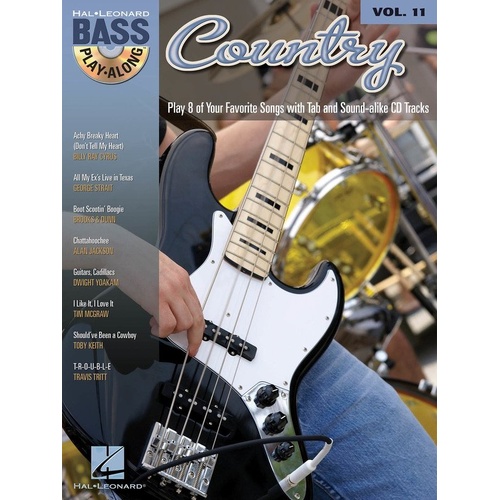 Country Bass Play-Along V11 Book with CD