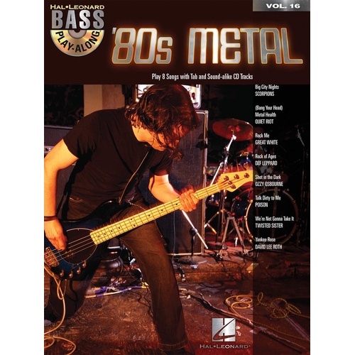 80s Metal Bass Play Along V16 Book/CD (Softcover Book/CD)