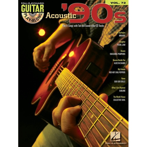 Acoustic 90s Guitar Play Along V72 Book/CD Guitar (Softcover Book/CD)
