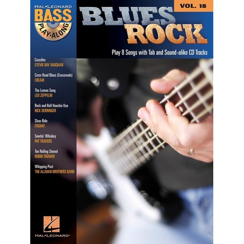 Blues Rock Bass Play-Along V18 BK/CD by Hal Leonard