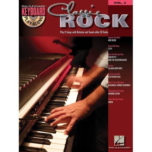 Classic Rock Keyboard Play-Along Book/CD Volume 3 by Hal Leonard