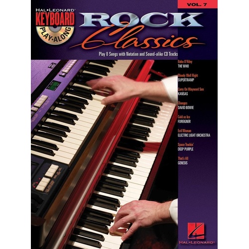 Rock Classics Keyboard Play-Along Book/CD Volume 7
