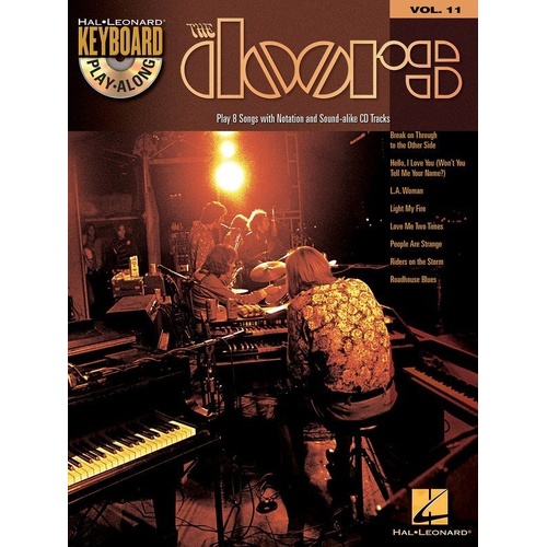The Doors Keyboard Play-Along V11 BK/OLA by Hal Leonard, 80 Pages, Includes 8 Songs, Audio CD for Play-Along, Enhanced for PC/Mac