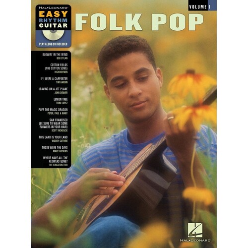 Folk Pop Easy Rhythm Guitar Book/CD V1 (Softcover Book/CD)