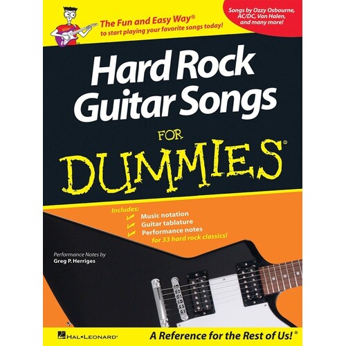 Hard Rock Guitar Songs For Dummies Guitar TAB (Softcover Book)