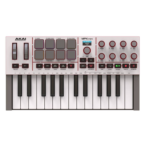 Akai Pro MPK Mini IV Portable USB MIDI Keyboard Controller - Grey