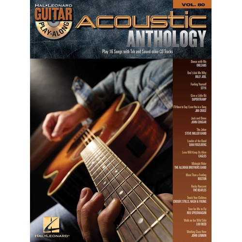 Acoustic Anthology Guitar Play Along V80 Book/CD (Softcover Book/CD)