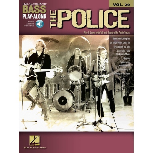 The Police Bass Play-Along V20 BK/OLA with Audio Access, 56 Pages, Hal Leonard