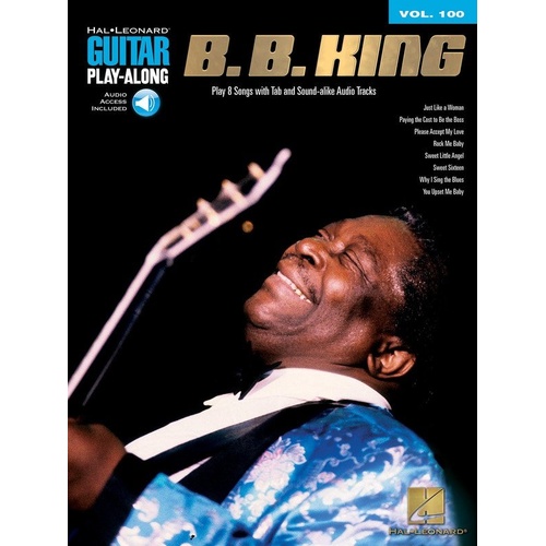 BB King Guitar Play-Along V100 BK/OLA Songbook with Audio Access and TAB