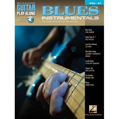 Blues Instrumentals Guitar Playalong V91 Book/Online Audio (Softcover Book/Online Audio)