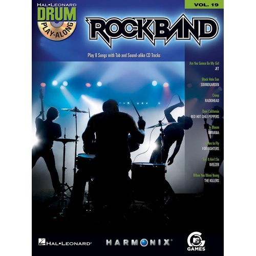 Rock Band Drum Play Along Book/CD V19 (Softcover Book/CD)