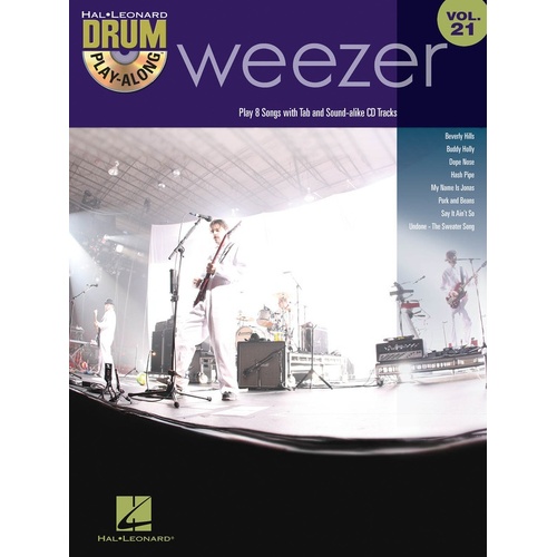 Weezer Drum Play Along V21 Book/CD (Softcover Book/CD)