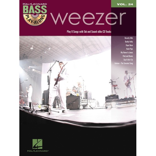 Weezer Bass Play Along V24 Book/CD (Softcover Book/CD)