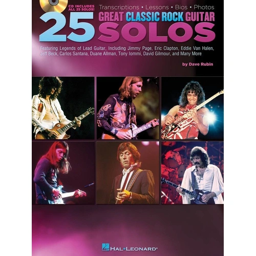 25 Great Classic Rock Guitar Solos Book/CD