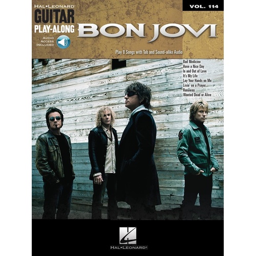 Bon Jovi Guitar Playalong V114 Book/Online Audio (Softcover Book/Online Audio)