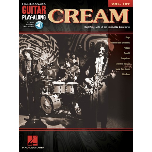 Cream Guitar Playalong Book/Online Audio V107 (Softcover Book/Online Audio)