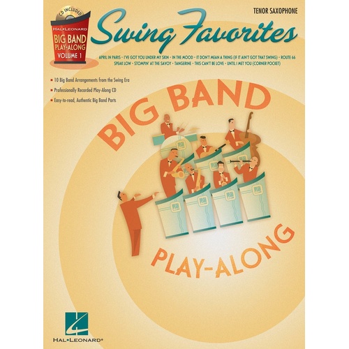 Big Band Play Along V1 Swing Fav Book/CD Tenor Saxophone (Softcover Book/CD)