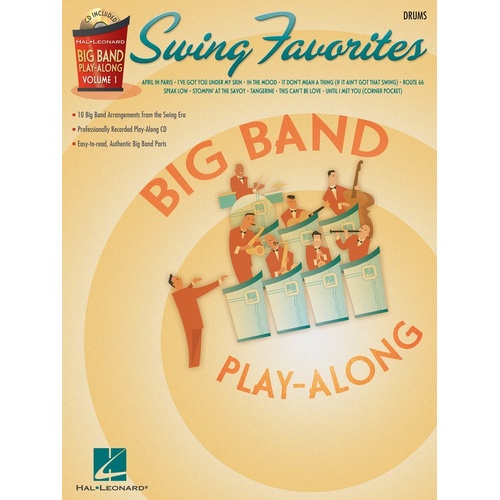 Big Band Play Along V1 Swing Fav Book/CD Drums (Softcover Book/CD)