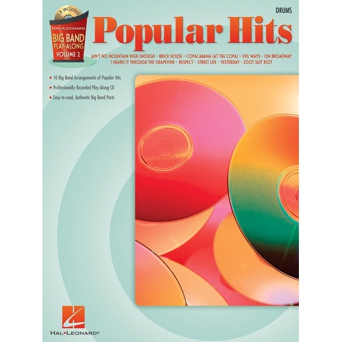 Big Band Play Along V2 Pop Hits Book/CD Drums (Softcover Book/CD)
