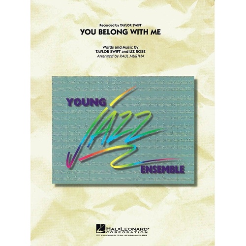 You Belong with Me YJE3 Jazz Ensemble Arrangement by Hal Leonard