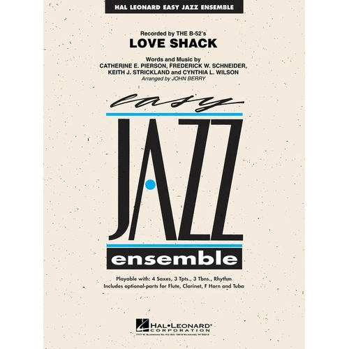 Love Shack Jazz Ensemble Arrangement by Hal Leonard