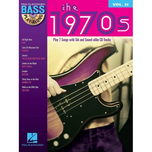 1970s Bass Play-Along V31 BK/CD by Hal Leonard