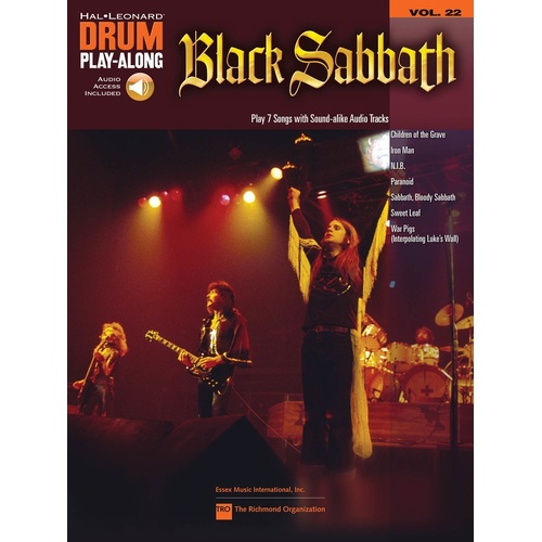 Black Sabbath Drum Play Along Book/CD V22 (Softcover Book/CD)