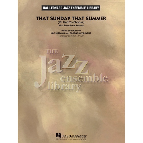 That Sunday That Summer (If I Had To Choose) Jel (Music Score/Parts)