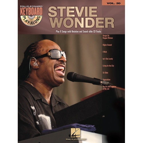Stevie Wonder Keyboard Play Along Book/CD V20 (Softcover Book/CD)