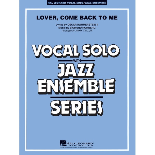 Lover Come Back To Me (Key B-Flat) VocJunior Ensemble 3 Score/Parts
