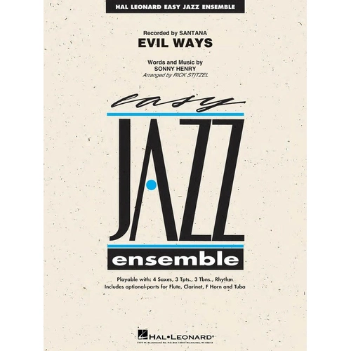 Evil Ways Jazz Ensemble Arrangement for Young Players