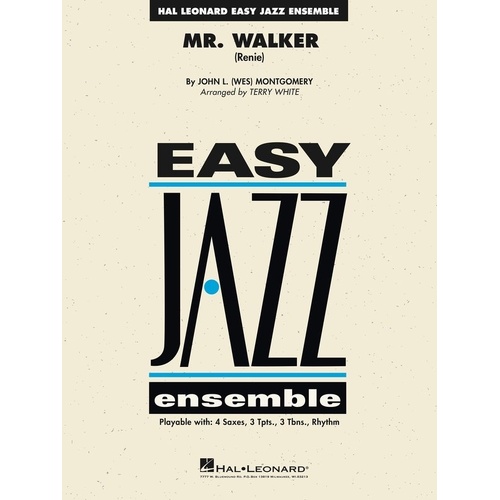 Mr. Walker JE2 SC/PTS - Easy Jazz Ensemble Series by Hal Leonard, 1 Page, Features Duet for Trumpet & Tenor Sax, Includes Solos