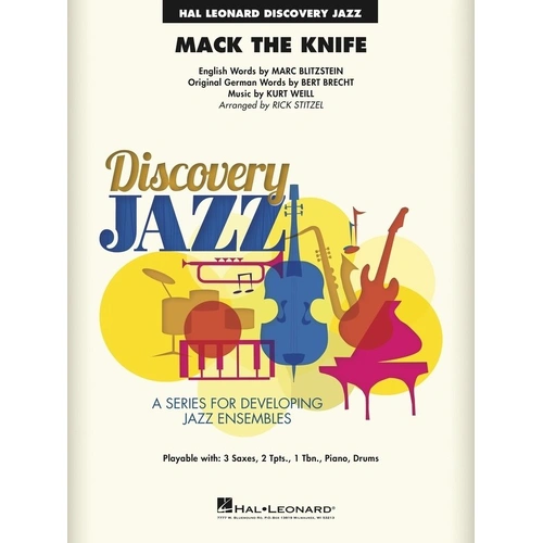 Mack the Knife Jazz Ensemble Arrangement JE1.5 SC/PTS by Hal Leonard
