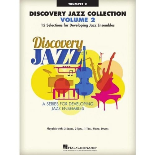 Discovery Jazz Collection Vol 2 - Trumpet 2 by Hal Leonard, 32 pages, includes 15 arrangements in various styles.