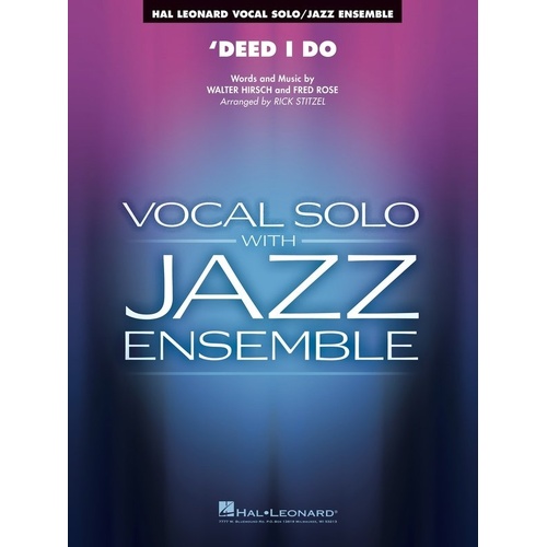 Deed I Do VOCJE3-4 SC/PTS Jazz Standard for Vocal Solo and Ensemble