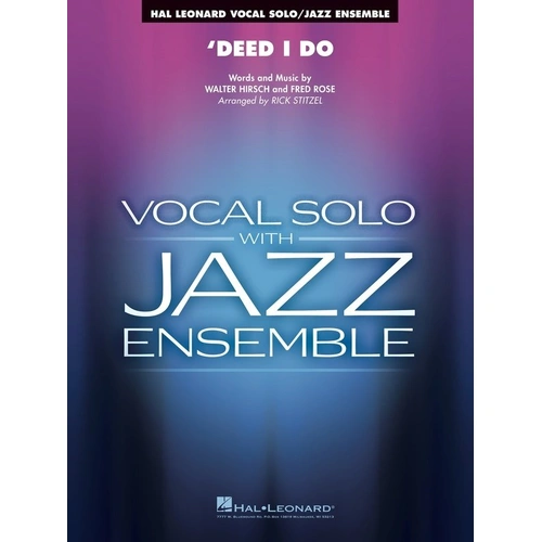 Deed I Do Vocal Solo Jazz Ensemble Series VOCJE3-4