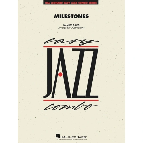 Milestones Jazz Combo GR2 SC/PTS by Hal Leonard - Easy Jazz Combo Series