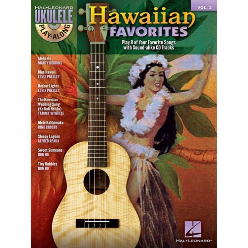 Hawaiian Favorites Ukulele Play-Along Book with CD, 24 Pages, Hal Leonard