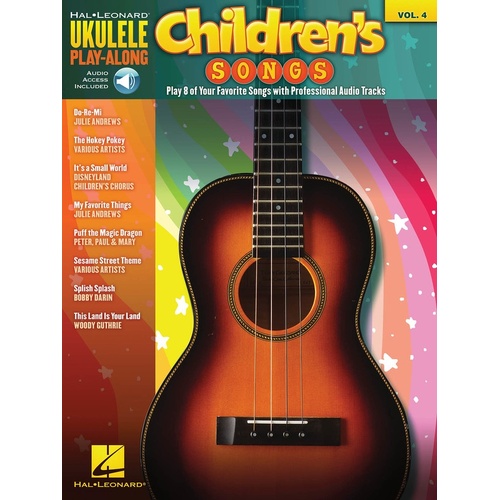 Childrens Songs Ukulele Play Along Book/CD V4 (Softcover Book/CD)