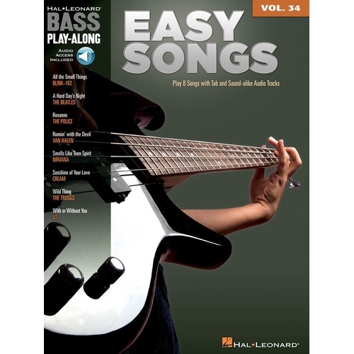 Easy Songs Bass Play Along V34 Book/Online Audio (Softcover Book/Online Audio)
