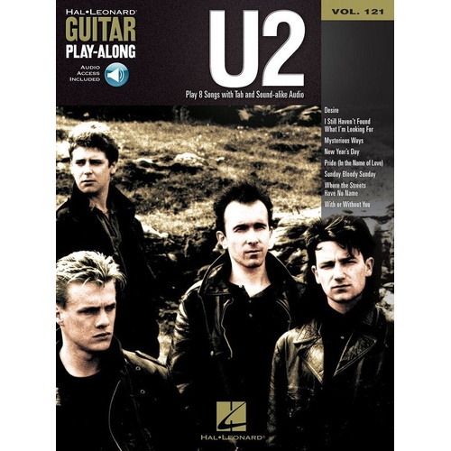 U2 Guitar Play-Along V121 BK/OLA - TAB, Lyrics & Chords, 88 Pages - Hal Leonard