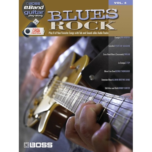 Blues Rock eBand Guitar Play-Along V4 with USB - 8 Songs, Guitar TAB, 96 Pages, Hal Leonard