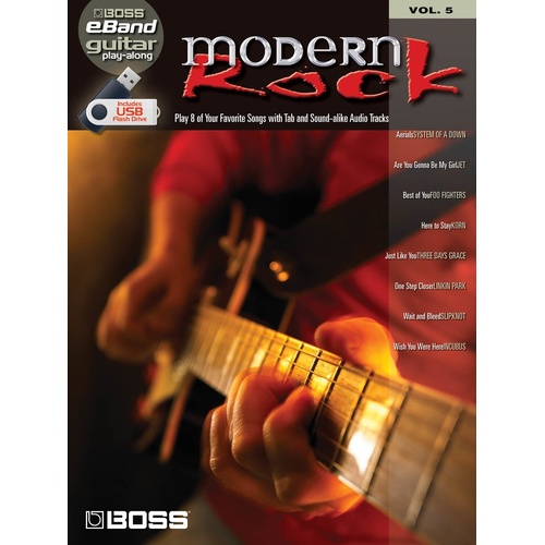 Modern Rock Eband Guitar Play Along V5 Book/Usb (Softcover Book/USB)