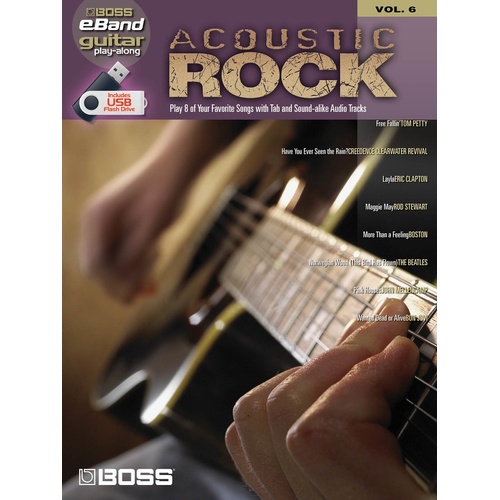 Acoustic Rock Eband Guitar Play Along V6 Book Usb (Softcover Book/USB)