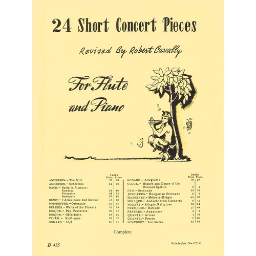24 SHORT CONCERT PIECES ED CAVALLY Flute/Piano