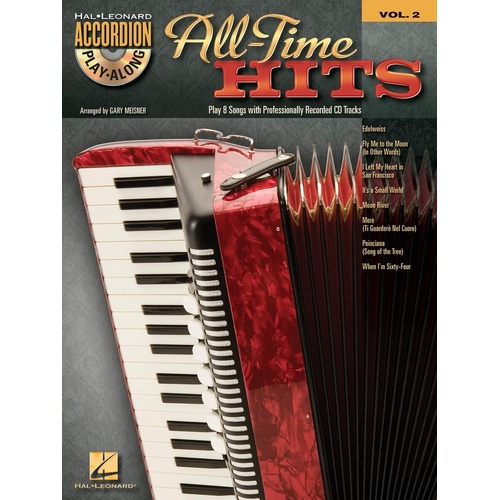 All Time Hits Accordion Play Along Book/CD V2 (Softcover Book/CD)