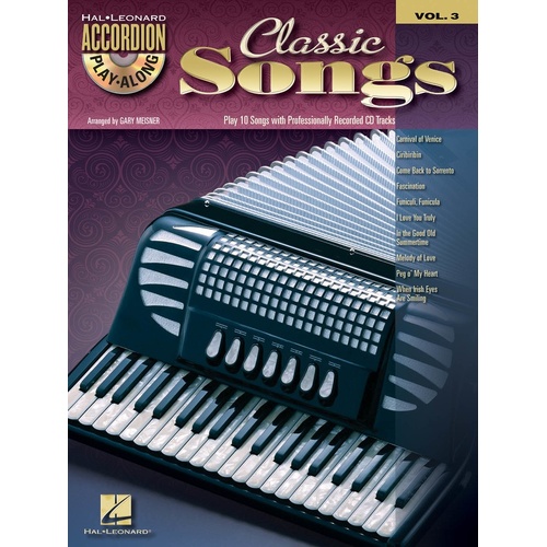Classic Songs Accordion Play Along Book/CD V3 (Softcover Book/CD)
