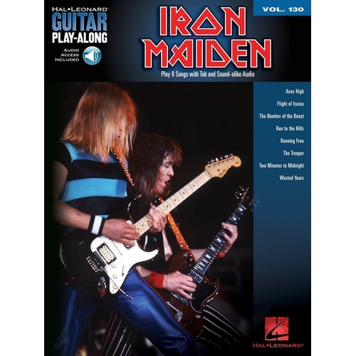 Iron Maiden Guitar Play-Along V130 BK/OLA Songbook with Audio Tracks and Tabs